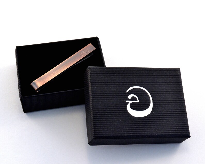 Groomsmen Gift Engraved Tie Pin Secret Message Copper Tie Bar Graduation Gift for Men Personalised Tie Clip