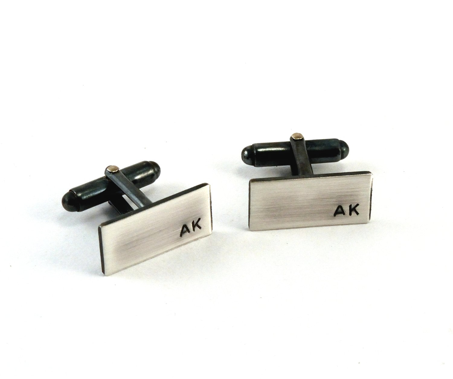 Monogram Cufflinks Sterling Silver Monogrammed Cuff Links Etsy UK