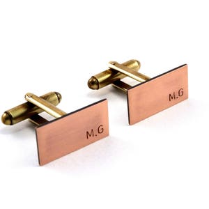 Monogram Cufflinks, Monogrammed Cuff Links, Personalised Cuff Links, Custom Cufflinks, Initials, Groom Gift image 4