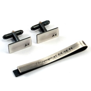 Personalised Tie Clip, Tie Bar, Sterling Silver, Groomsmens Gift, Men's Accessories Gift image 6