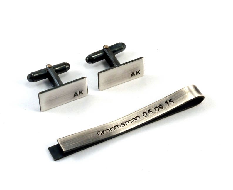 Personalised Tie Clip, Tie Bar, Sterling Silver, Groomsmens Gift, Men's Accessories Gift image 6