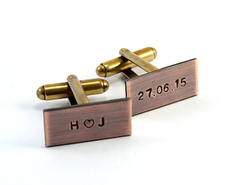 Personalized Cufflinks, Customized Cufflinks, GPS Coordinate, Rectangular Cufflinks