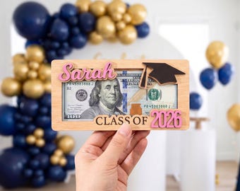 Personalized Graduation Money Holder,Graduation Cash Holder,Class of 2026 Gift,High School Senior Cash Holder,Grad Gift Keepsake for Her Him