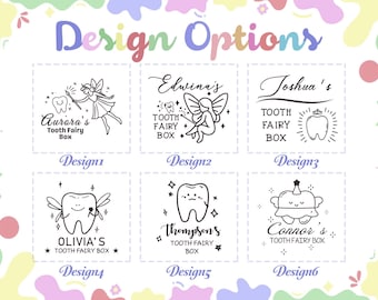 Hada de los Dientes de Madera Personalizada para Niños, Caja de Recuerdo de Dientes, Caja de Dientes para Niños, Soporte para Hada de los Dientes para Niños, Regalo para Bebés Recién Nacidos, Caja para el Primer Hada de los Dientes