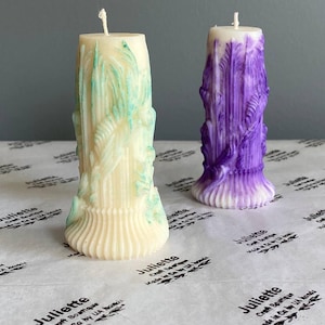 Custom Soy Wax Candle 100g | Carved Decorative Candle | Personalized Color, Scent | Luxury Gift for Home & Events