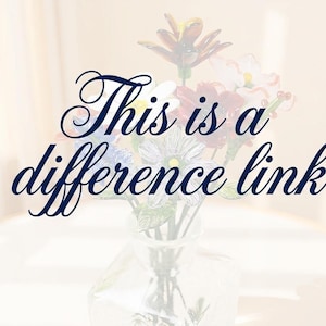 May include: A clear glass vase containing a bouquet of multi-colored glass flowers, including red, white, and blue petals with green stems. The text "This is a difference link" is written in dark blue cursive script across the center of the image.
