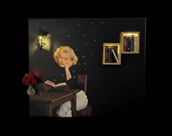 Marilyn Monroe lendo (10” x 12”)