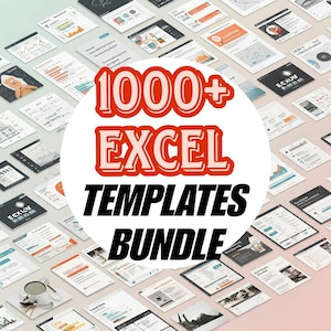 1000+ Excel Templates Bundle: Finance, Project Management, Invoices (Digital Download)
