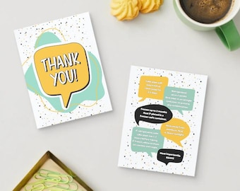 Cake Pop Care Card | Bakery Insert | Printable Thank You & Treat Instructions | Digital Download for Small Business Orders