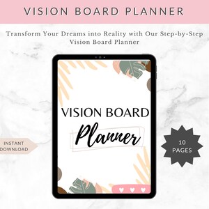 Vision Board Planner | Goal Setting, Manifestation & Life Planner | Printable