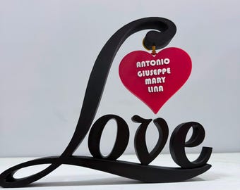Letras de amor 3D personalizadas con nombres