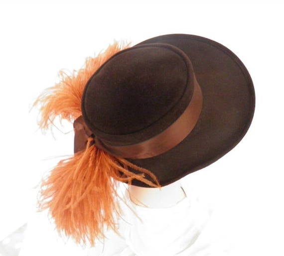 Vintage Brown Tilt Hat, 1930s 1940s, Bullocks Wilshire  display picture 3