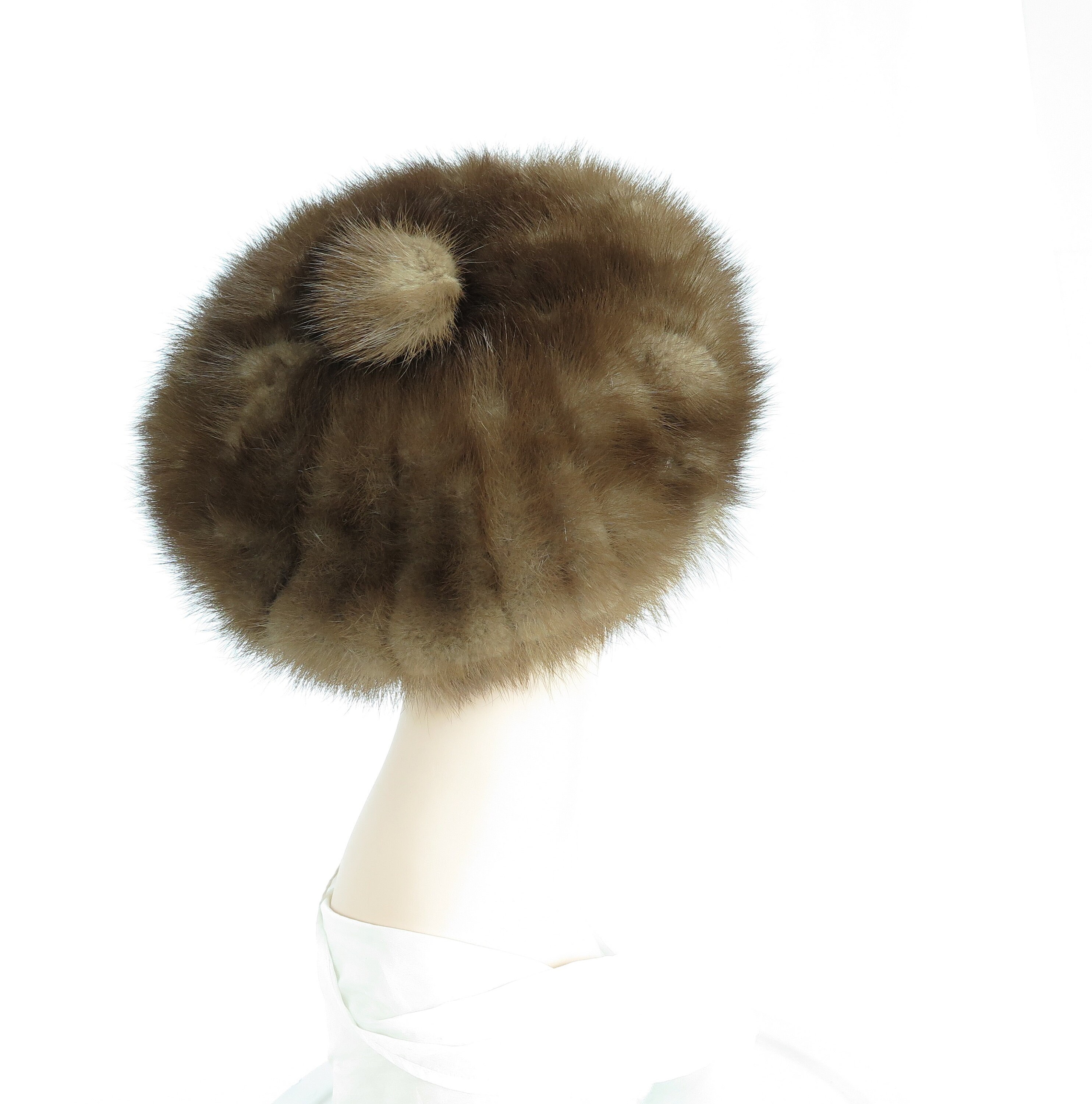 1960s Fur Hat Vintage Mink Tilt Woman's 