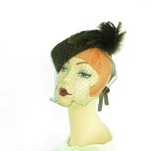 1940s Brown Tilt Hat - Etsy display picture 1