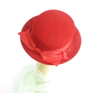 Vintage Tilt Hat Red - Etsy display picture 1