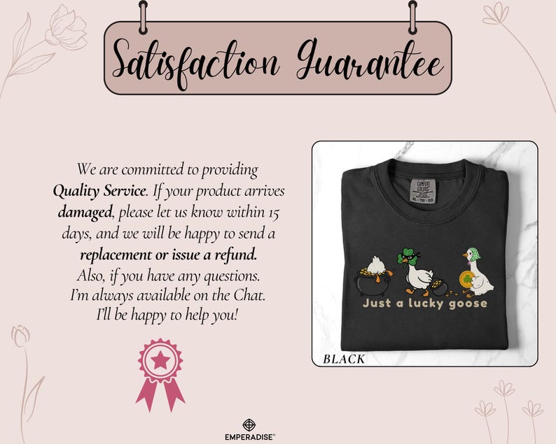 Comfort Colors Funny St Patricks Day Shirt, Just A Lucky Goose Tee, Irish Humor Gift, Cute Lucky Shamrock Goose Shirt, Funny St Paddys Tee Black
