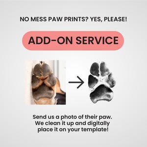 Custom Digital Paw Print Add-On, Pet Paw Photo to Stamp Conversion, Personalize Paw Print for Pet Memorial Art, Dog Cat Paw Edit Service