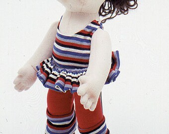 Dancercise Leotard clothes pattern for Nancy and other similarsize dolls. Easy to sew doll clothes pattern