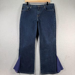 Vintage Lauren Ralph Lauren Jeans Womens 14P Blue Dark Wash Custom Flare Y2K