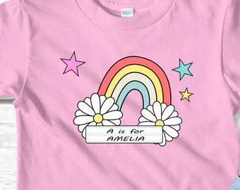 Personalized Alphabet Kids Shirt: Custom Name School Tee