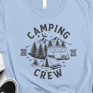 Camping Crew 2025 Shirt, Family Camping Shirt, Matching Camping Tees, Family Trip Tee, Group Camping T-shirt Hiking Shirt,Nature Lover Shirt