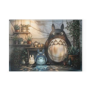 Totoro Forest Spirit Glass Cutting Board Studio Ghibli Kitchen Decor Gift image 8