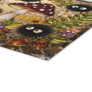 Spirited Away Soot Sprites Glass Cutting Board, Ghibli Kitchen Decor Gift image 9