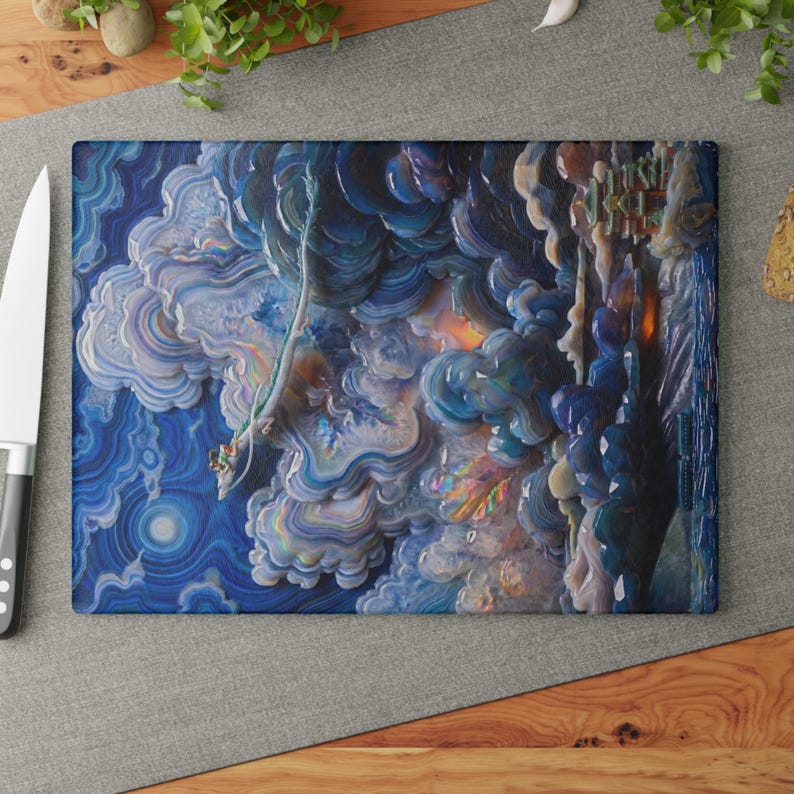 Haku Chihiro Glass Cutting Board Spirited Away Home Decor Studio Ghibli Kitchen Gift image 3