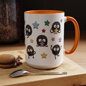 Taza de cerámica con diseño de duendes de hollín, inspirada en El viaje de Chihiro, regalo de Ghibli (325 ml, 444 ml) imagen 15