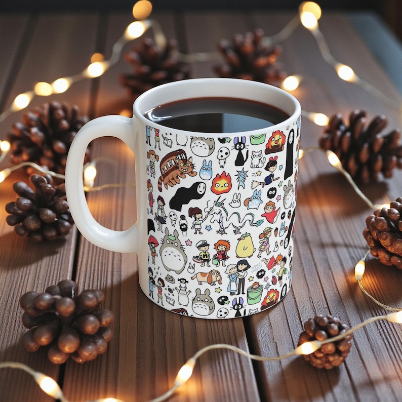 Studio Ghibli Inspired Mug: Anime Coffee Cup, Kawaii Tea Mug image 2