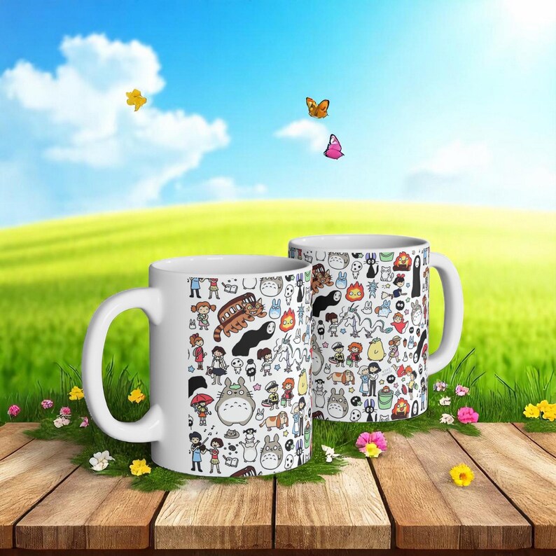 Studio Ghibli Inspired Mug: Anime Coffee Cup, Kawaii Tea Mug image 13