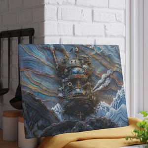 Howls Moving Castle Glazen snijplank Studio Ghibli Kitchen Decor Gift afbeelding 3