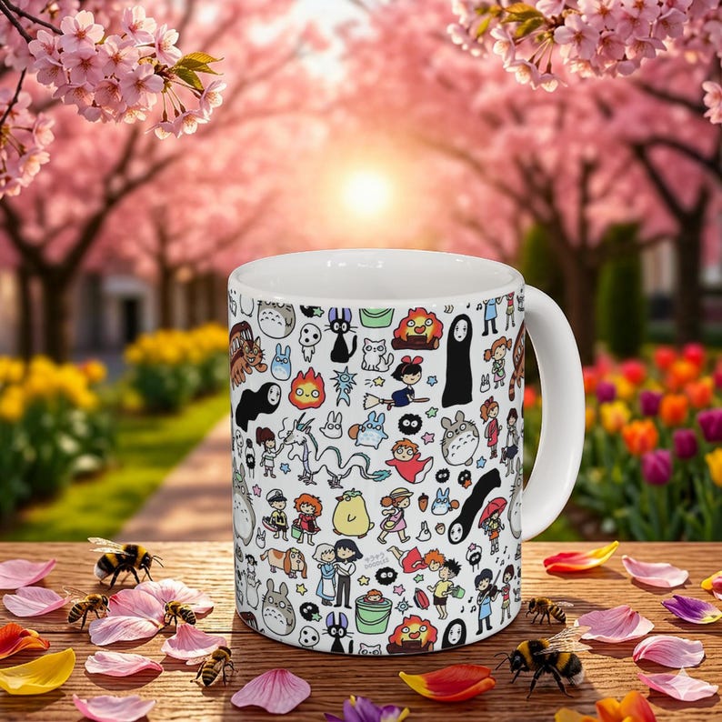 Studio Ghibli Inspired Mug: Anime Coffee Cup, Kawaii Tea Mug image 1