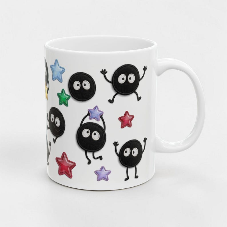 Spirited Away Soot Sprites Mug, Studio Ghibli Anime Coffee Cup (11oz 15oz) image 15
