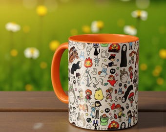 Inspired by Studio Ghibli Spirited Away Totoro Forest Spirit Ceramic Mug 11oz, 10 color