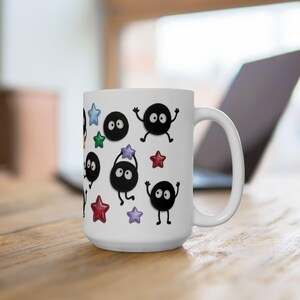 Spirited Away Soot Sprites Mug, Studio Ghibli Anime Coffee Cup (11oz 15oz) 15oz