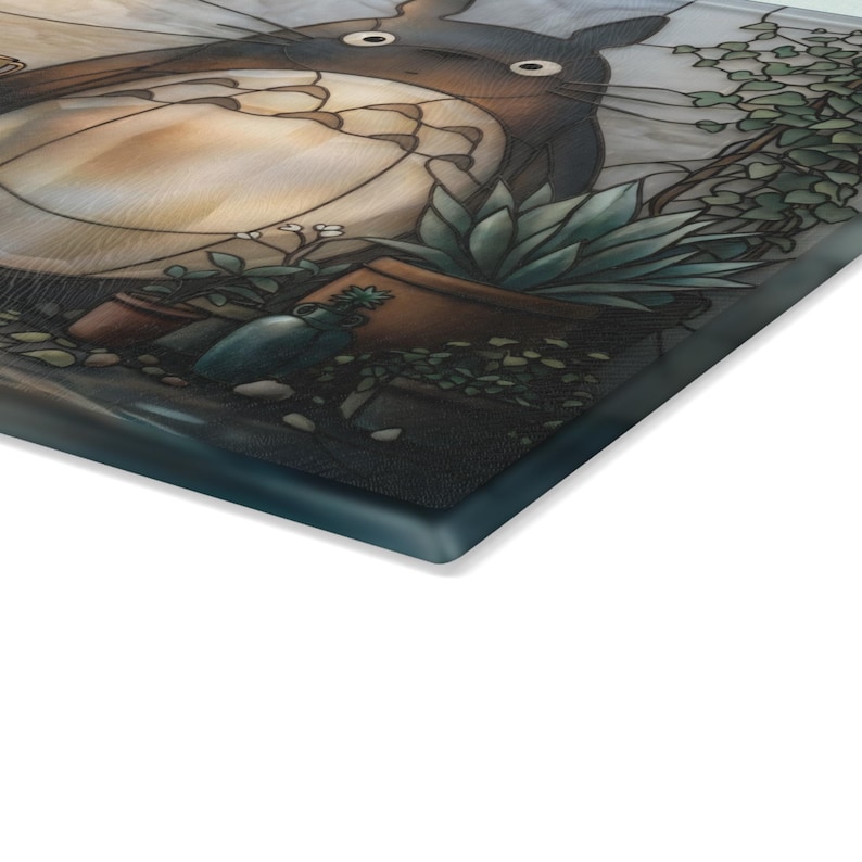 Totoro Forest Spirit Glass Cutting Board Studio Ghibli Kitchen Decor Gift image 9