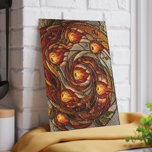 New Arrival! Howls Moving Castle Calcifer Glass Cutting Board Ghibli kitchenware image 6