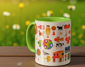 Inspired by Katamari Damacy, We Love Katamari Ceramic Mug 11oz | 10 color