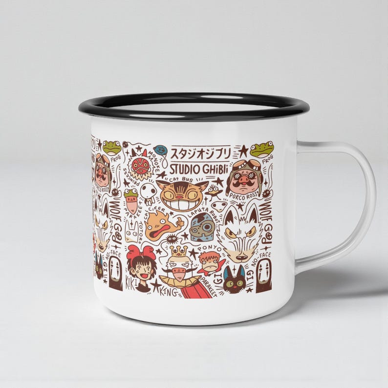 Inspired by Studio Ghibli Characters Enamel Camp Cup 12 oz image 10