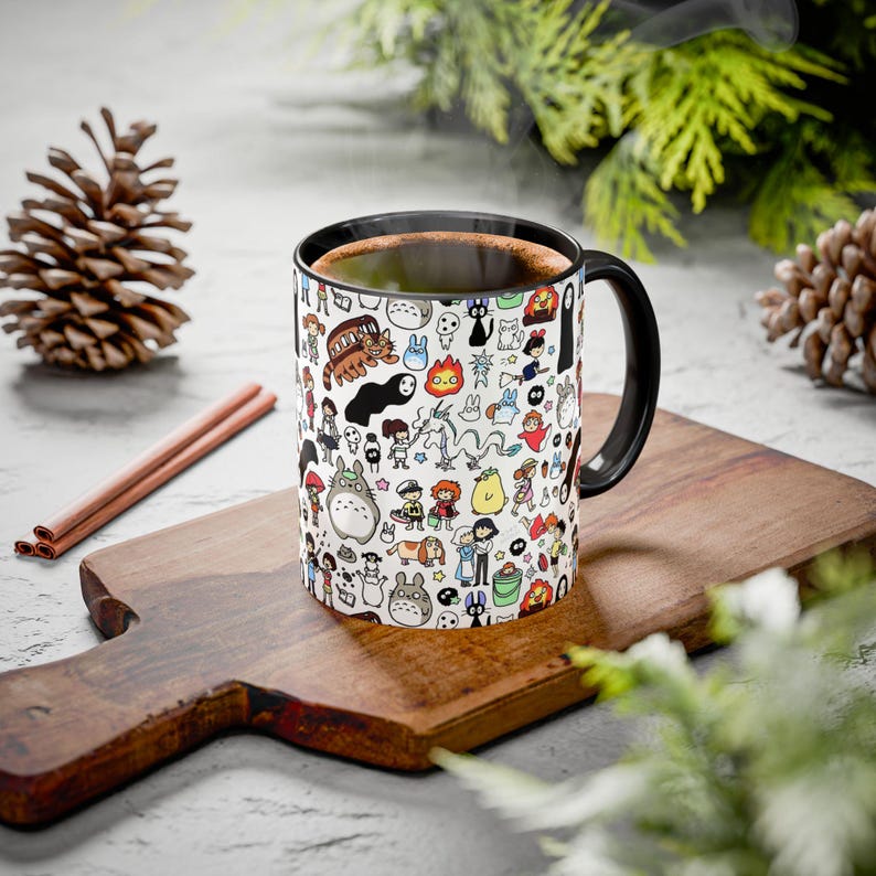 Inspired by Studio Ghibli Spirited Away Totoro Forest Spirit Ceramic Mug 11oz, 10 color image 14
