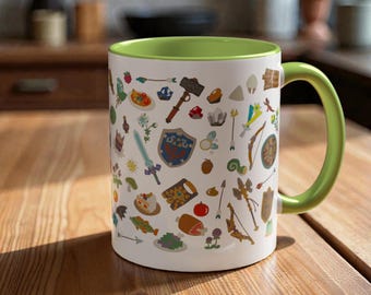 Kubek ceramiczny inspirowany Zeldą | 11 uncji, 15 uncji | 9 kolorów