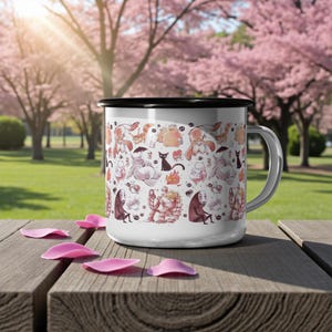 Inspired by Studio Ghibli Characters Enamel Camp Cup 12 oz image 2