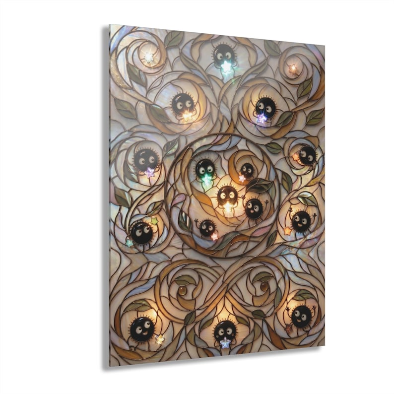 Spirited Away Soot Sprites Acrylic Prints, Studio Ghibli Home Decor Gift 16″ x 20″ (Vertical)