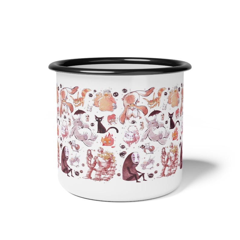 Inspired by Studio Ghibli Characters Enamel Camp Cup 12 oz image 7