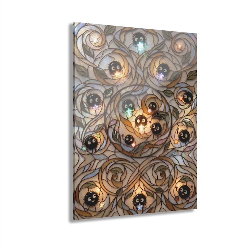 Spirited Away Soot Sprites Acrylic Prints, Studio Ghibli Home Decor Gift 11″ x 14″ (Vertical)