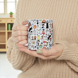 Studio Ghibli Inspired Mug: Anime Coffee Cup, Kawaii Tea Mug image 12