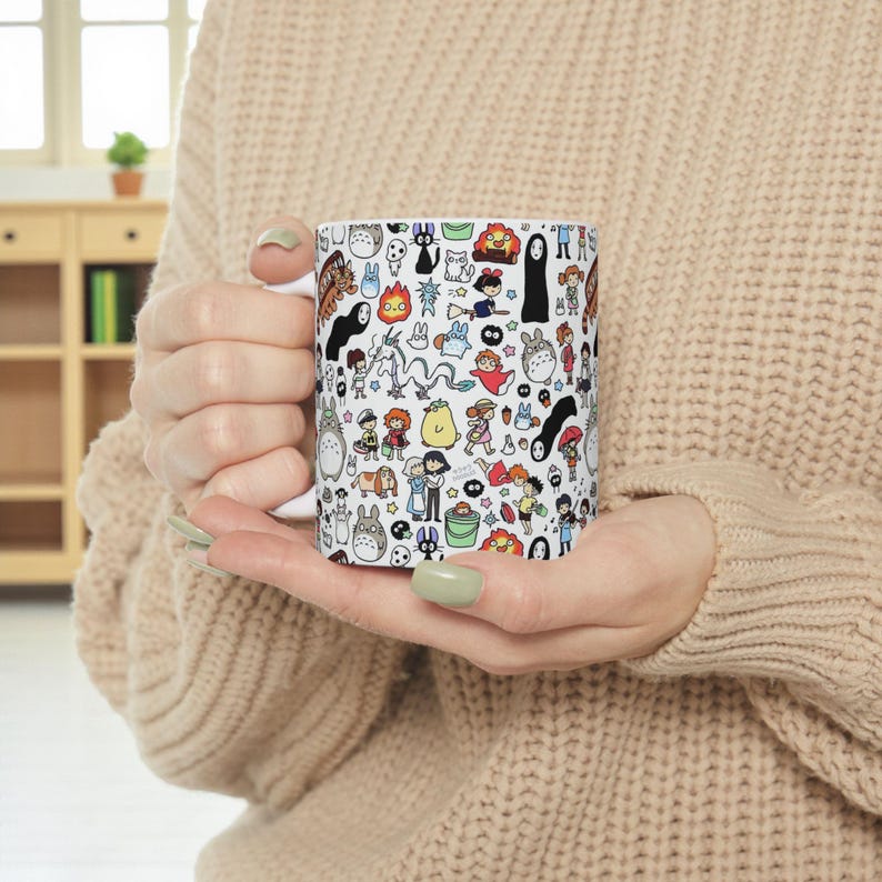Studio Ghibli Inspired Mug: Anime Coffee Cup, Kawaii Tea Mug image 12