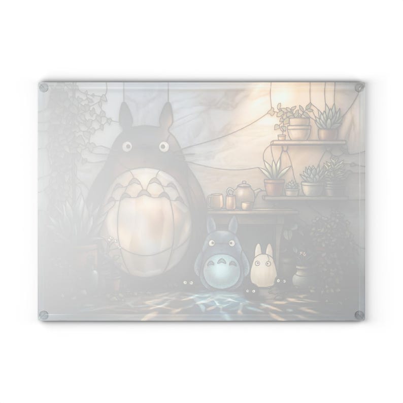 Totoro Forest Spirit Glass Cutting Board Studio Ghibli Kitchen Decor Gift image 10
