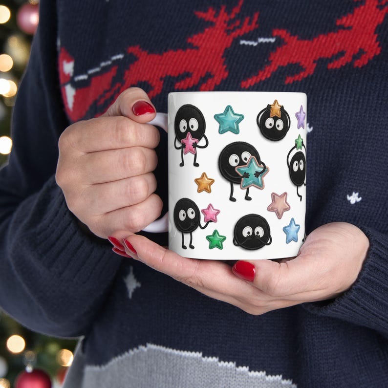 Spirited Away Soot Sprites Mug, Studio Ghibli Anime Coffee Cup (11oz 15oz) image 10